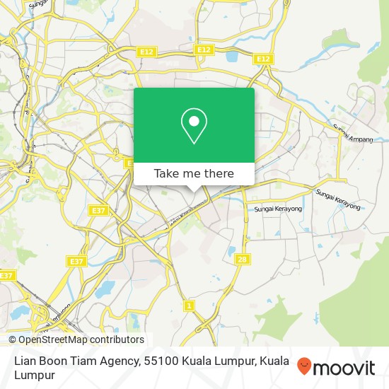 Peta Lian Boon Tiam Agency, 55100 Kuala Lumpur