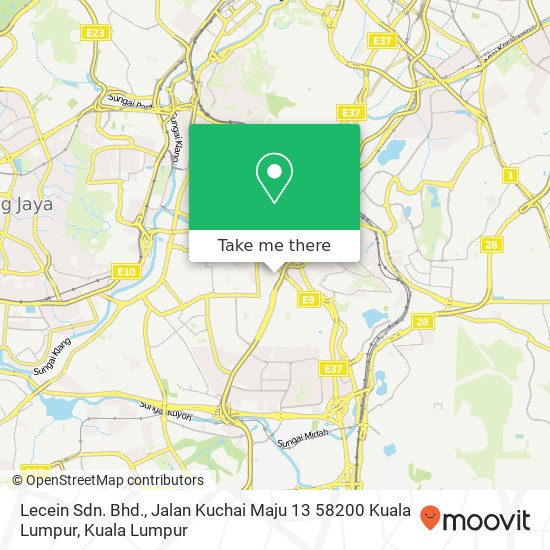 Lecein Sdn. Bhd., Jalan Kuchai Maju 13 58200 Kuala Lumpur map