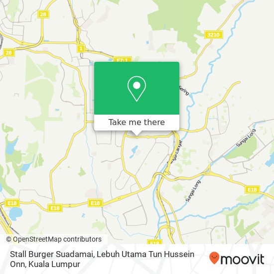 Stall Burger Suadamai, Lebuh Utama Tun Hussein Onn map