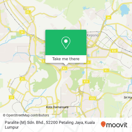 Paralite (M) Sdn. Bhd., 52200 Petaling Jaya map