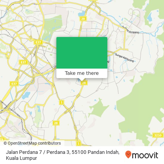 Peta Jalan Perdana 7 / Perdana 3, 55100 Pandan Indah