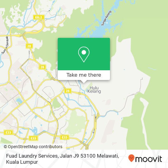 Peta Fuad Laundry Services, Jalan J9 53100 Melawati
