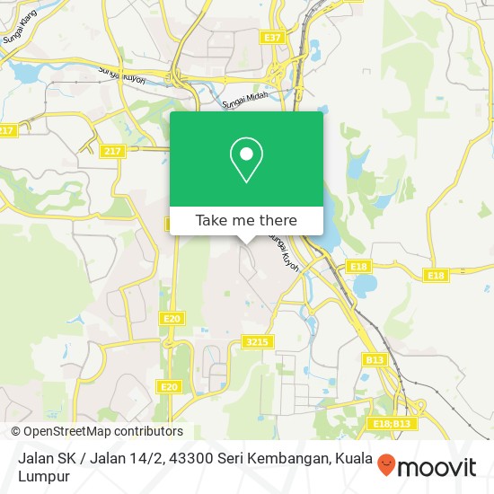 Peta Jalan SK / Jalan 14 / 2, 43300 Seri Kembangan