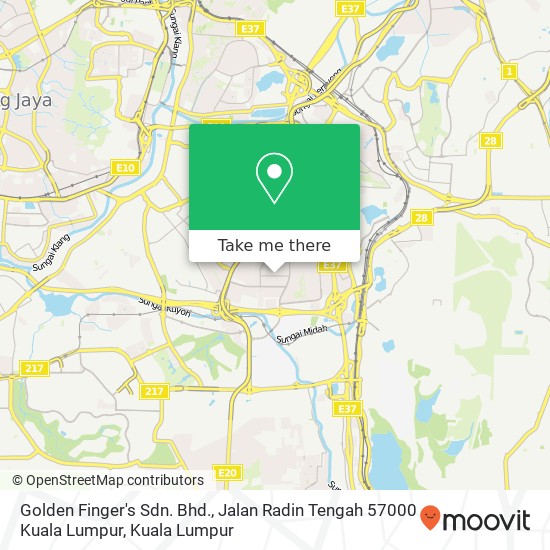 Golden Finger's Sdn. Bhd., Jalan Radin Tengah 57000 Kuala Lumpur map