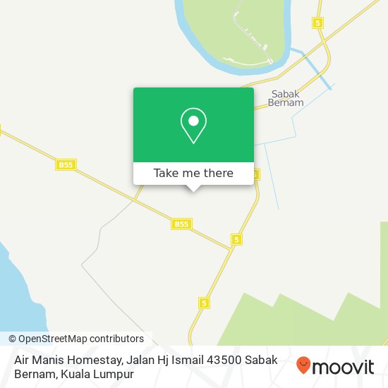 Air Manis Homestay, Jalan Hj Ismail 43500 Sabak Bernam map