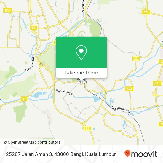 25207 Jalan Aman 3, 43000 Bangi map