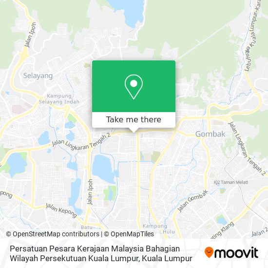 Peta Persatuan Pesara Kerajaan Malaysia Bahagian Wilayah Persekutuan Kuala Lumpur