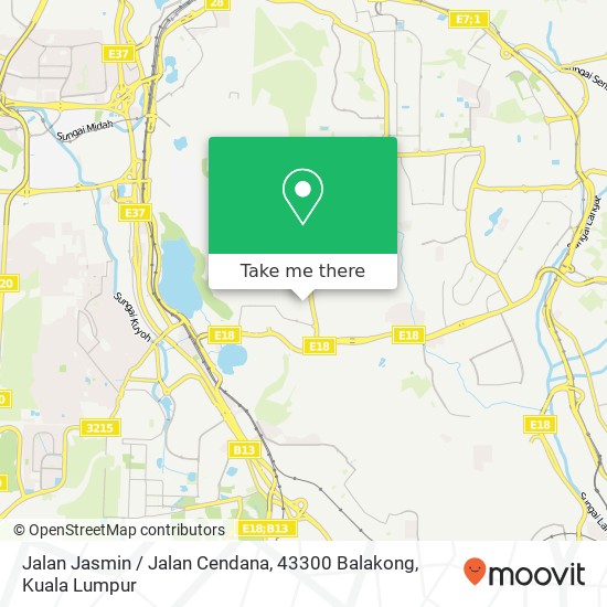 Peta Jalan Jasmin / Jalan Cendana, 43300 Balakong