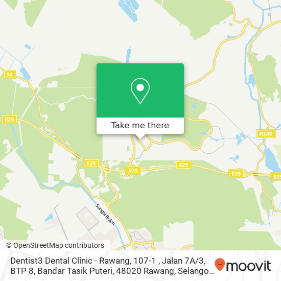 Dentist3 Dental Clinic - Rawang, 107-1 , Jalan 7A / 3, BTP 8, Bandar Tasik Puteri, 48020 Rawang, Selangor, Malaysia map