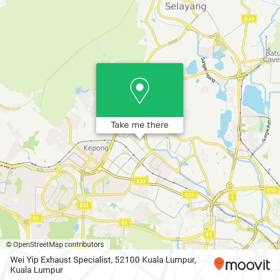 Wei Yip Exhaust Specialist, 52100 Kuala Lumpur map