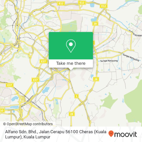 Alfano Sdn. Bhd., Jalan Cerapu 56100 Cheras (Kuala Lumpur) map