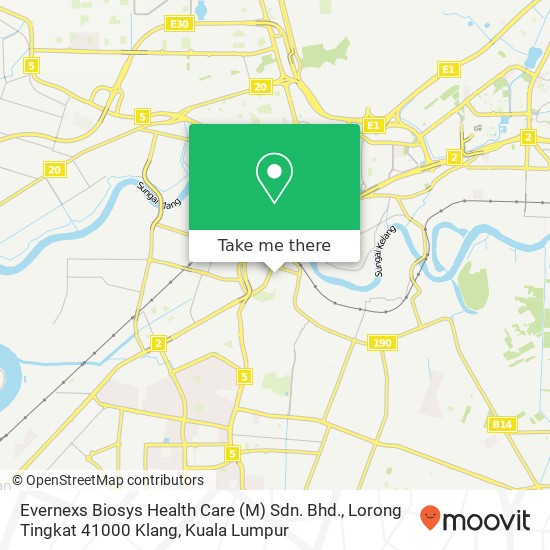 Peta Evernexs Biosys Health Care (M) Sdn. Bhd., Lorong Tingkat 41000 Klang