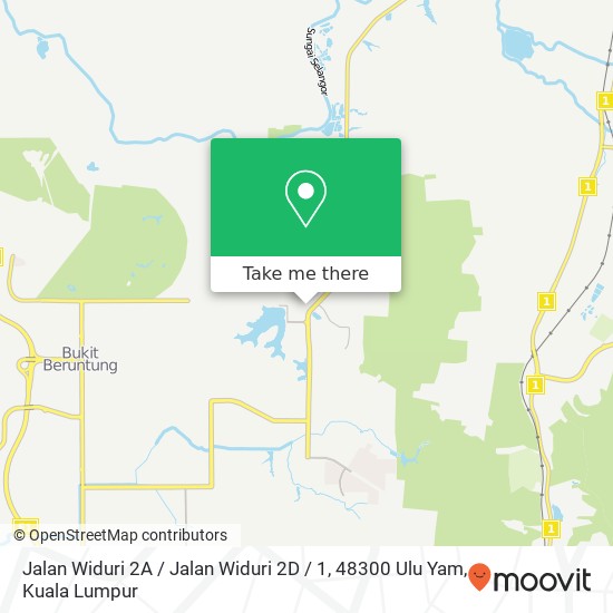 Jalan Widuri 2A / Jalan Widuri 2D / 1, 48300 Ulu Yam map