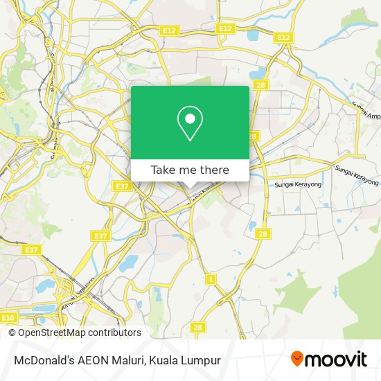 McDonald's AEON Maluri map