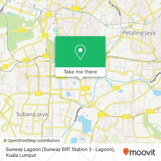 Sunway Lagoon (Sunway BRT Station 3 - Lagoon) map