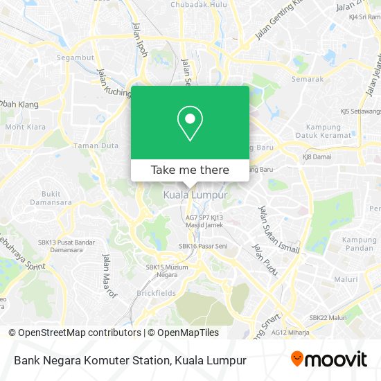 Peta Bank Negara Komuter Station