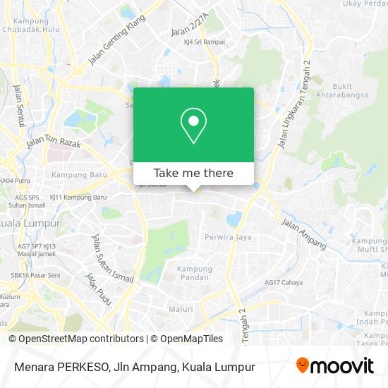 Peta Menara PERKESO, Jln Ampang