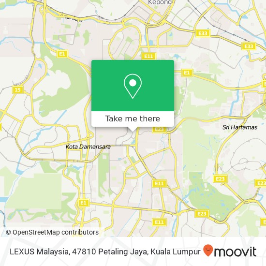 LEXUS Malaysia, 47810 Petaling Jaya map