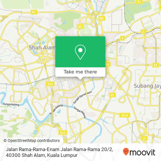 Jalan Rama-Rama-Enam Jalan Rama-Rama 20 / 2, 40300 Shah Alam map