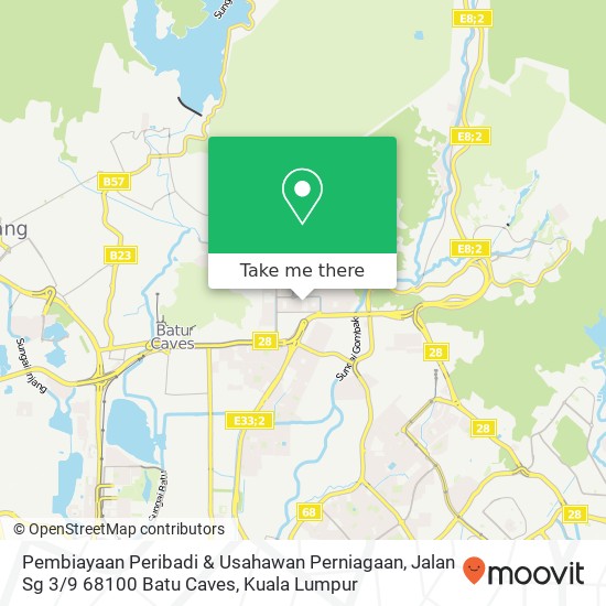 Peta Pembiayaan Peribadi & Usahawan Perniagaan, Jalan Sg 3 / 9 68100 Batu Caves