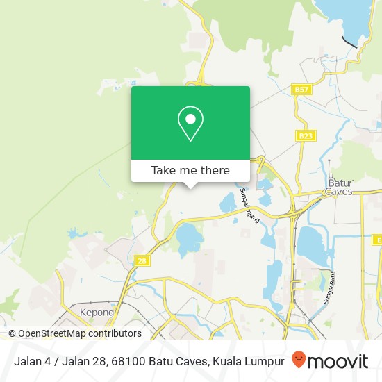 Peta Jalan 4 / Jalan 28, 68100 Batu Caves