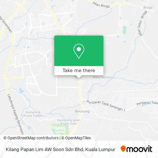Peta Kilang Papan Lim AW Soon Sdn Bhd