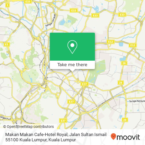 Peta Makan Makan Cafe-Hotel Royal, Jalan Sultan Ismail 55100 Kuala Lumpur
