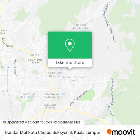 Bandar Mahkota Cheras Seksyen 8 map