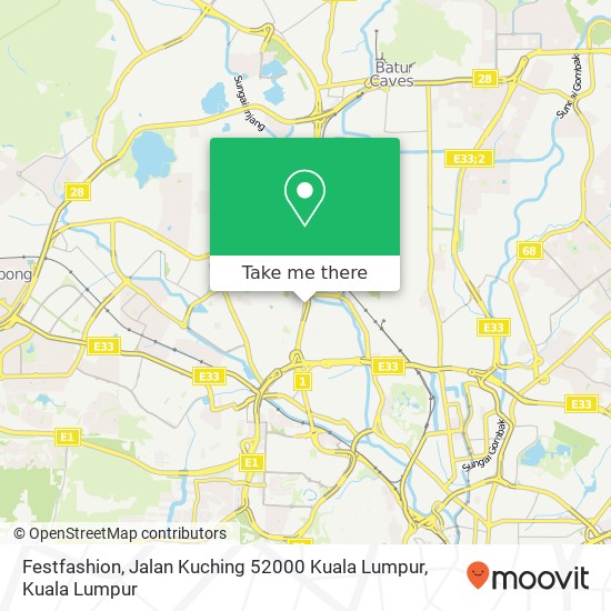 Peta Festfashion, Jalan Kuching 52000 Kuala Lumpur
