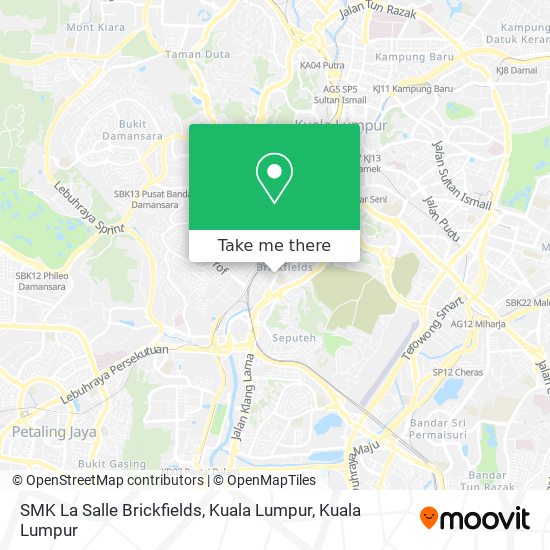 Peta SMK La Salle Brickfields, Kuala Lumpur