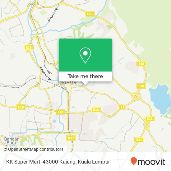 Peta KK Super Mart, 43000 Kajang