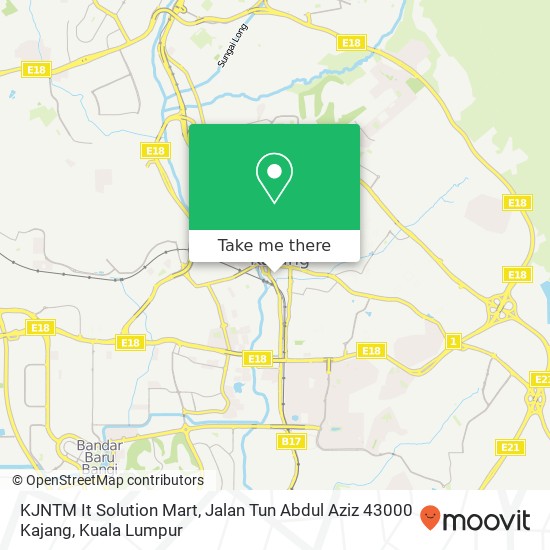 KJNTM It Solution Mart, Jalan Tun Abdul Aziz 43000 Kajang map