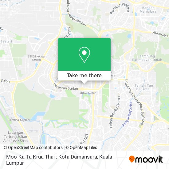 如何坐公交 捷运和轻快铁或火车去petaling Jaya的moo Ka Ta Krua Thai Kota Damansara Moovit