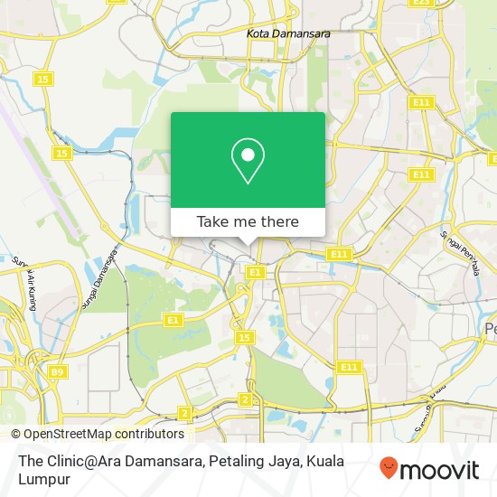 Peta The Clinic@Ara Damansara, Petaling Jaya
