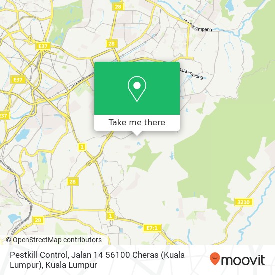 Pestkill Control, Jalan 14 56100 Cheras (Kuala Lumpur) map
