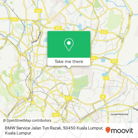 Peta BMW Service Jalan Tun Razak, 50450 Kuala Lumpur