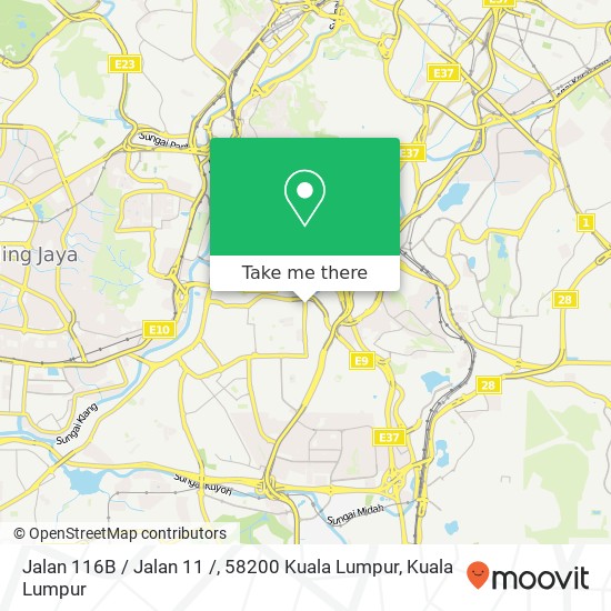 Peta Jalan 116B / Jalan 11 /, 58200 Kuala Lumpur