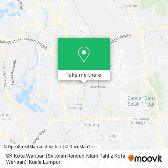 Peta SK Kota Warisan (Sekolah Rendah Islam Tahfiz Kota Warisan)