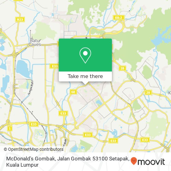 McDonald's Gombak, Jalan Gombak 53100 Setapak map