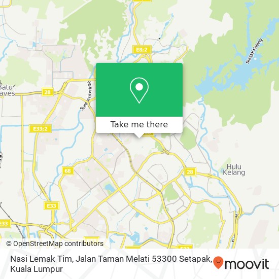 Nasi Lemak Tim, Jalan Taman Melati 53300 Setapak map