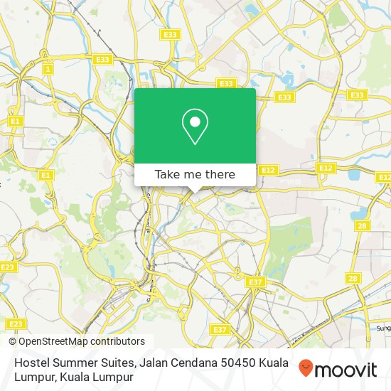 Peta Hostel Summer Suites, Jalan Cendana 50450 Kuala Lumpur