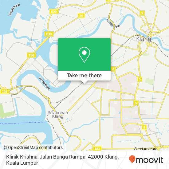 Klinik Krishna, Jalan Bunga Rampai 42000 Klang map