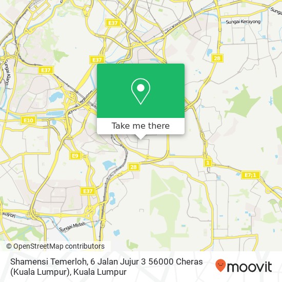 Peta Shamensi Temerloh, 6 Jalan Jujur 3 56000 Cheras (Kuala Lumpur)