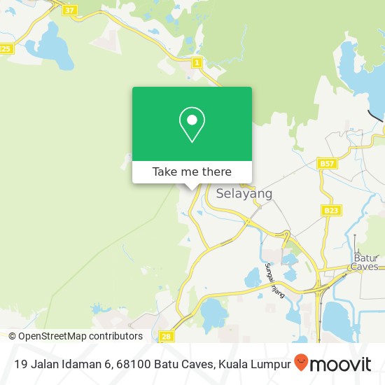 Peta 19 Jalan Idaman 6, 68100 Batu Caves