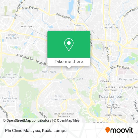 Phi Clinic Malaysia map