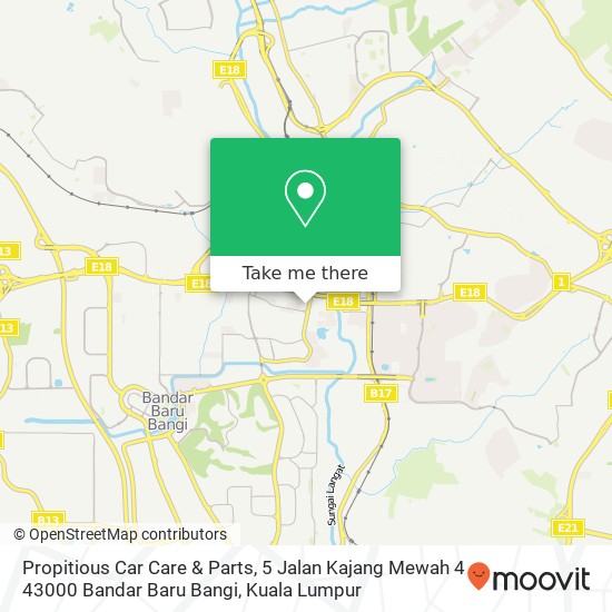Peta Propitious Car Care & Parts, 5 Jalan Kajang Mewah 4 43000 Bandar Baru Bangi
