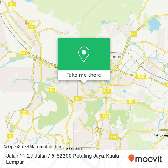 Jalan 11 2 / Jalan / 5, 52200 Petaling Jaya map