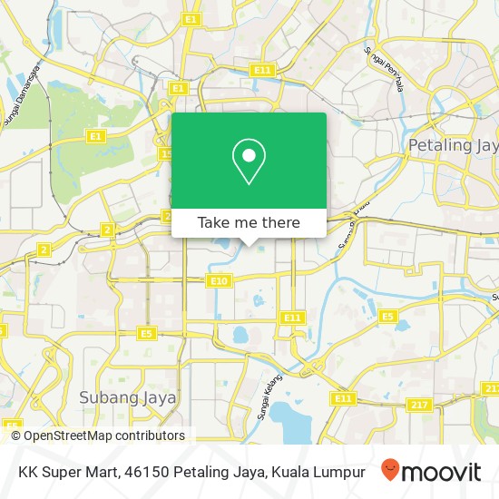 KK Super Mart, 46150 Petaling Jaya map