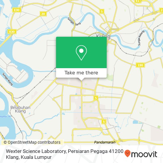 Peta Wexter Science Laboratory, Persiaran Pegaga 41200 Klang