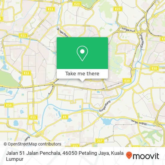 Peta Jalan 51 Jalan Penchala, 46050 Petaling Jaya